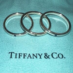 Tiffany Elsa Peretti Stacking Band Rings, size 11.5
